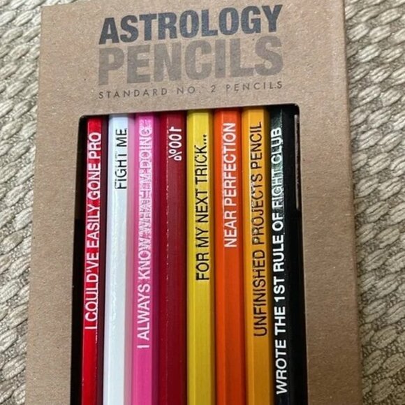 NWT Whiskey River Astrology Pencil Set of 8 Aries (March 21 - April 19) Graphite - Picture 5 of 8